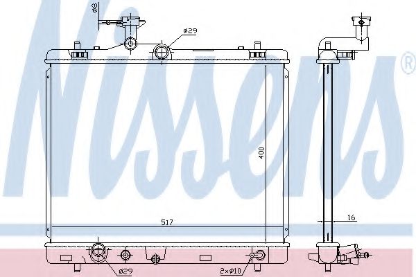 64258 Radiator, racire motor NISSENS 