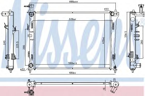 666214 Radiator, racire motor NISSENS 