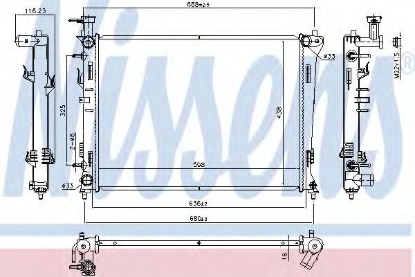 66778 Radiator, racire motor NISSENS 