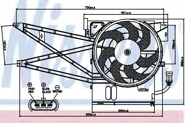85017 ventilator,aer conditionat NISSENS 