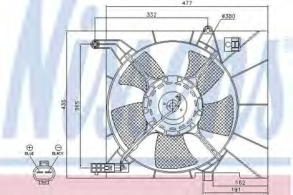 85063 Ventilator, radiator NISSENS 