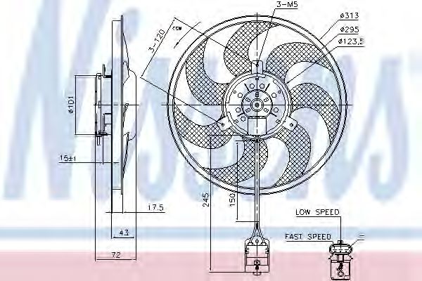 85754 Ventilator, radiator NISSENS 