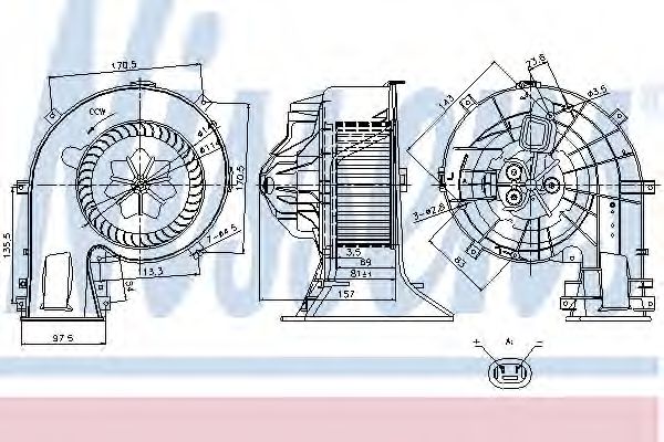 87025 Ventilator, habitaclu NISSENS 