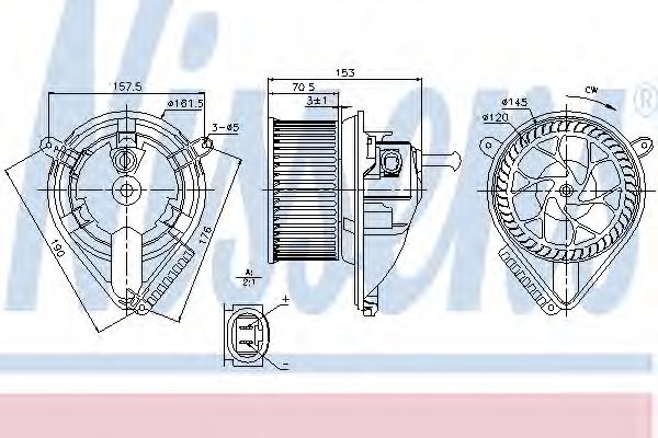 87095 Ventilator, habitaclu NISSENS 