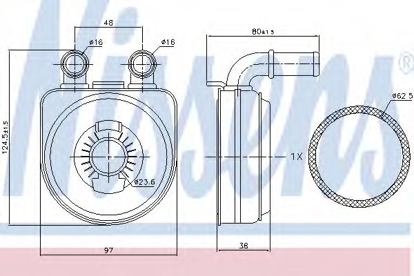 90650 Radiator ulei, ulei motor NISSENS 