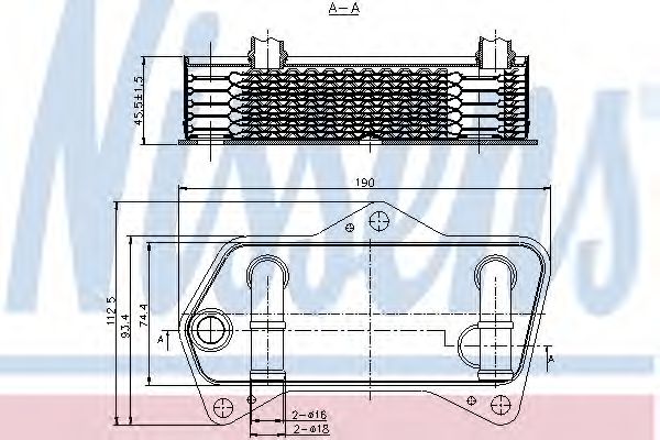 90653 Radiator racire ulei, cutie de viteze automata NISSENS 