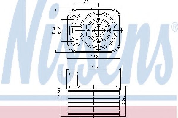 90655 Radiator ulei, ulei motor NISSENS 