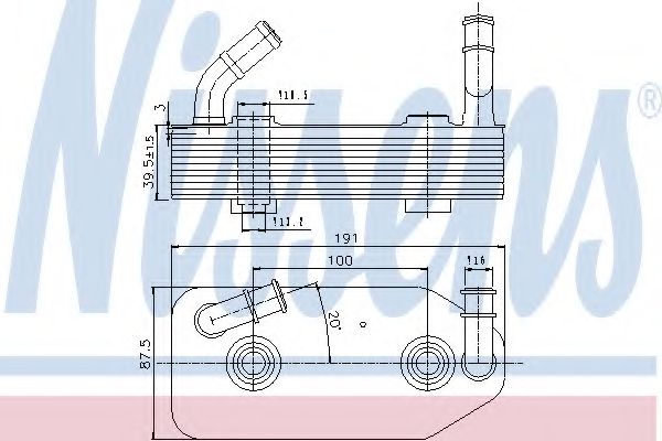 90667 Radiator racire ulei, cutie de viteze automata NISSENS 