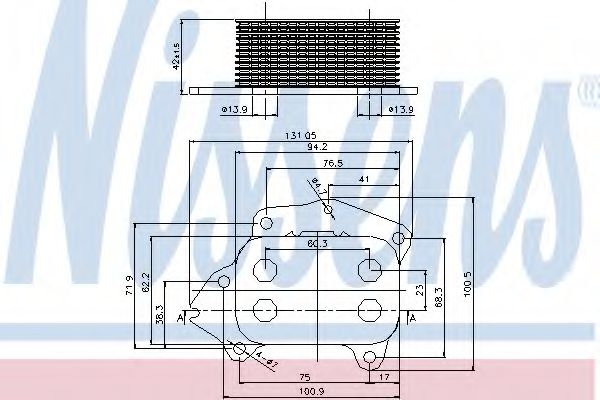 90670 Radiator ulei, ulei motor NISSENS 