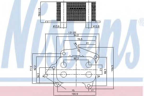 90717 Radiator ulei, ulei motor NISSENS 