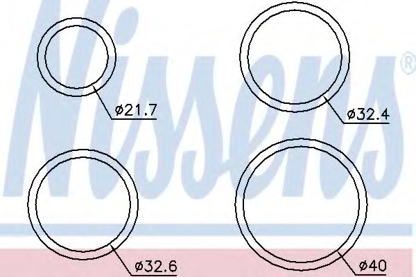 9071705 Set garnituri, radiator ulei NISSENS 