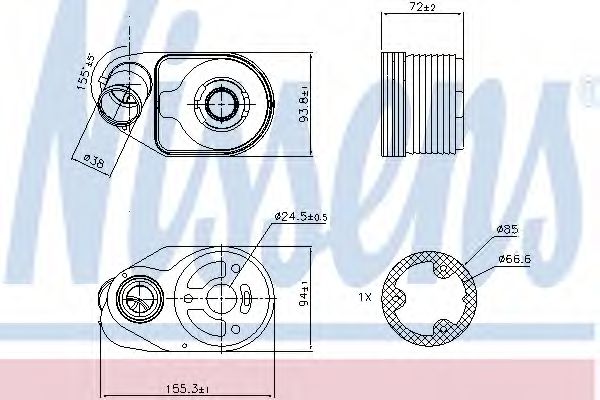 90796 Radiator ulei, ulei motor NISSENS 