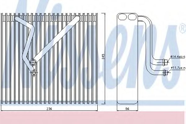 92163 evaporator,aer conditionat NISSENS 
