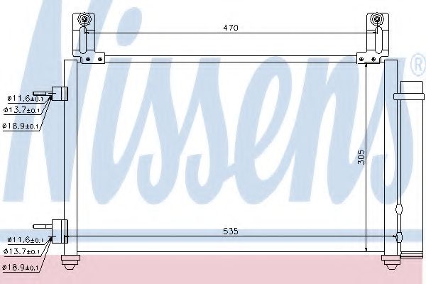 940009 Condensator, climatizare NISSENS 