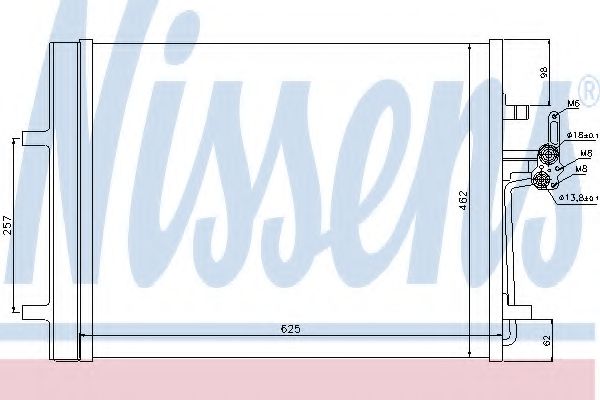 940044 Condensator, climatizare NISSENS 
