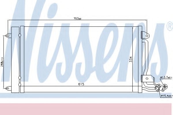 940093 Condensator, climatizare NISSENS 