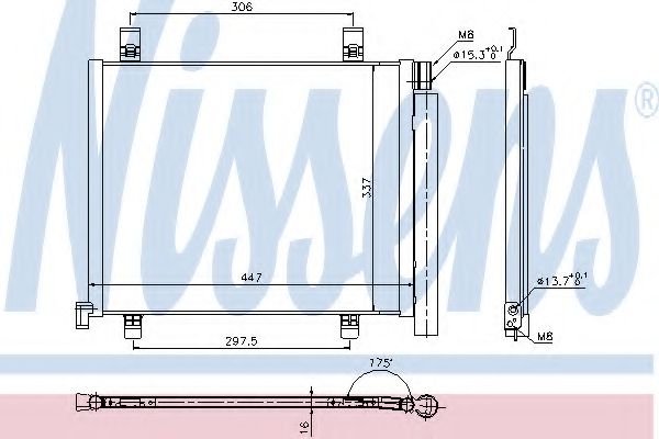940254 Condensator, climatizare NISSENS 