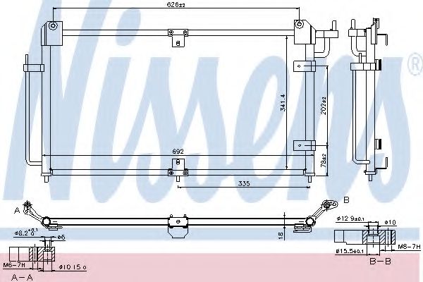 940290 Condensator, climatizare NISSENS 