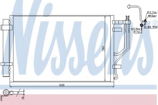 940296 Condensator, climatizare NISSENS 