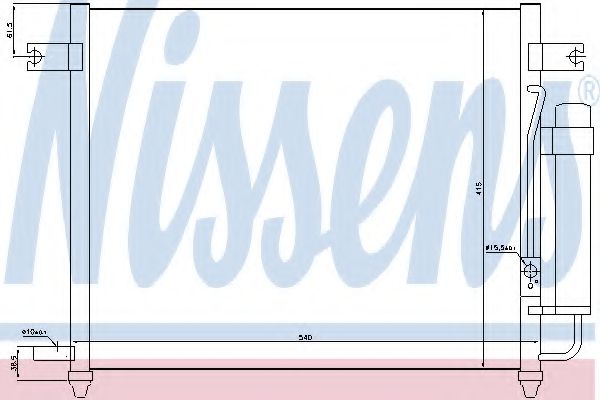 94640 Condensator, climatizare NISSENS 