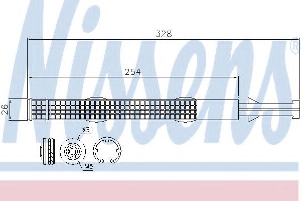 95526 uscator,aer conditionat NISSENS 