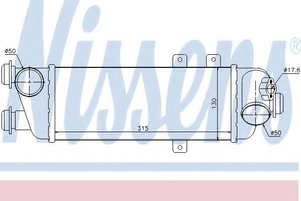 96562 Intercooler, compresor NISSENS 