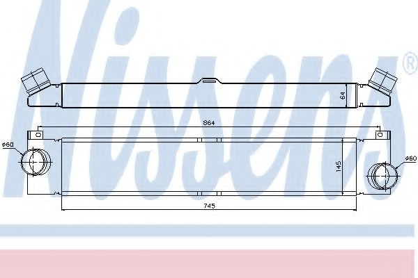 96623 Intercooler, compresor NISSENS 