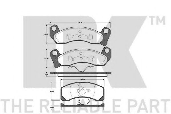 set placute frana,frana disc