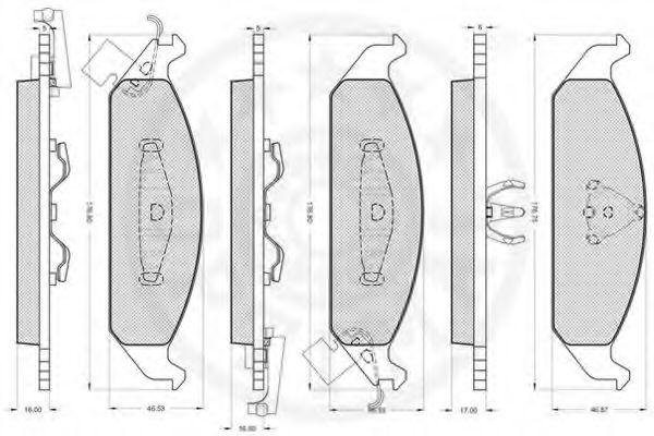 set placute frana,frana disc 3