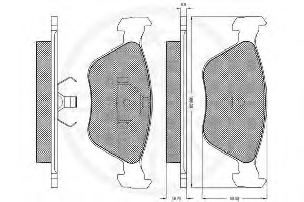 set placute frana,frana disc 2