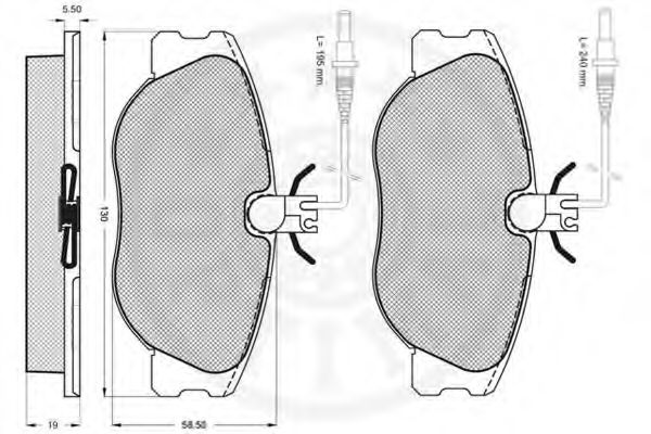 set placute frana,frana disc 3