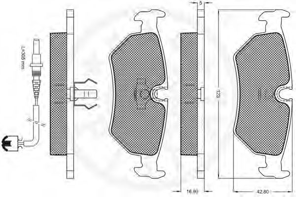 set placute frana,frana disc 2