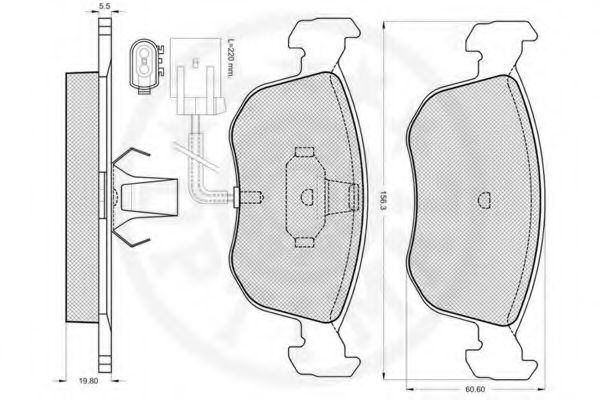 set placute frana,frana disc 2