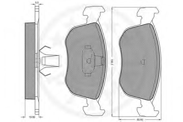 set placute frana,frana disc 2