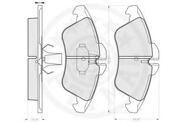set placute frana,frana disc 3