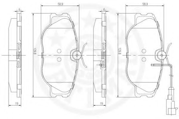 set placute frana,frana disc 2