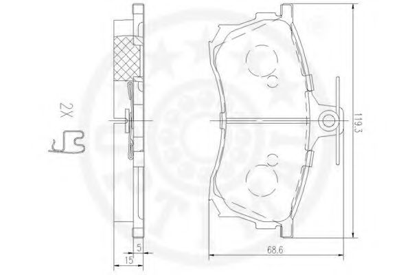 set placute frana,frana disc 2