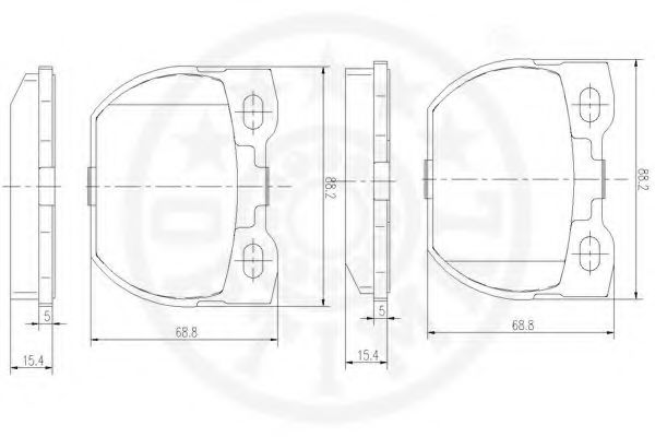 set placute frana,frana disc 2