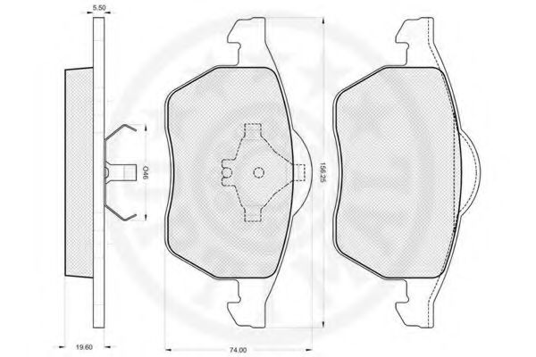 set placute frana,frana disc 3