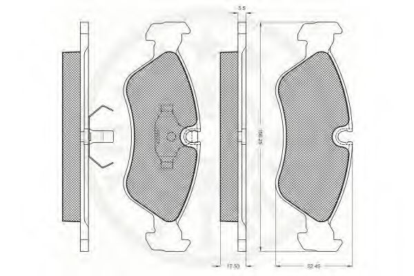 set placute frana,frana disc 2