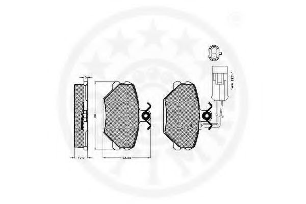 set placute frana,frana disc 2