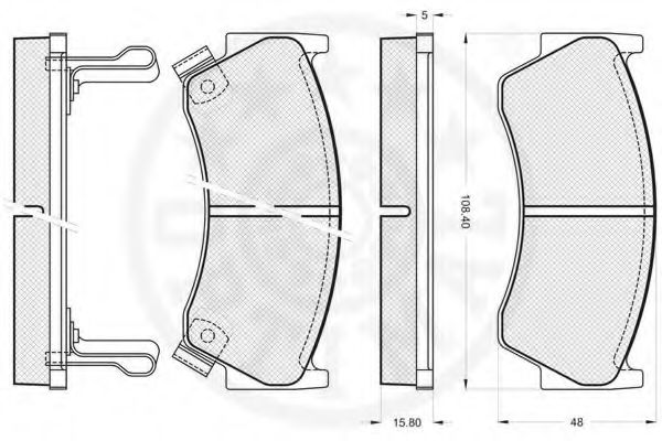 set placute frana,frana disc 2