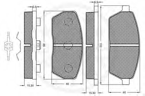 set placute frana,frana disc 2