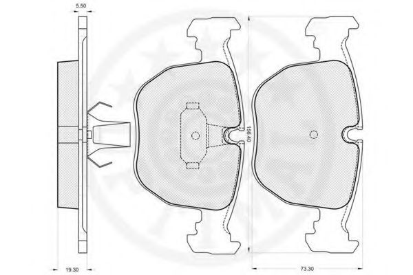 set placute frana,frana disc 3