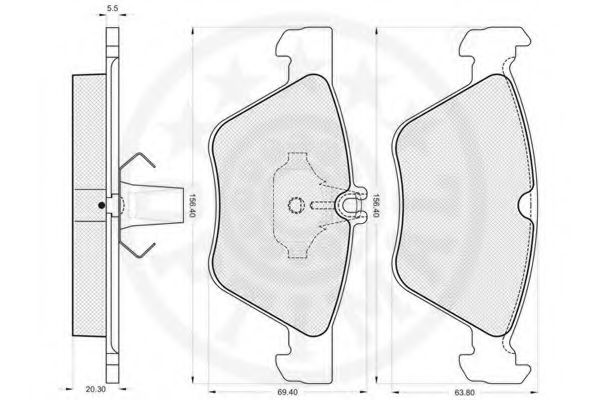 set placute frana,frana disc 2