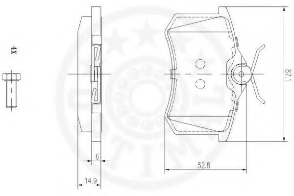 set placute frana,frana disc 3