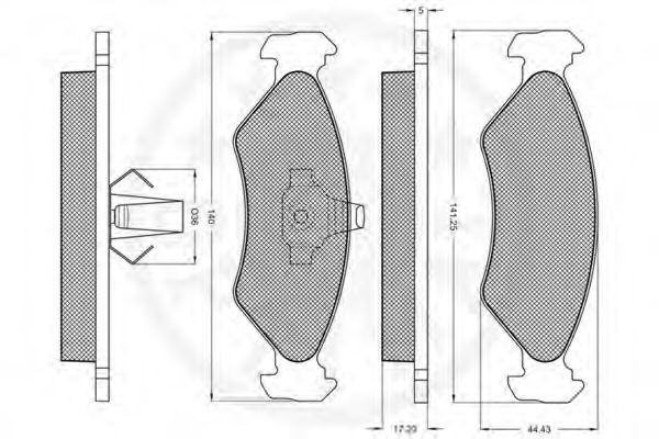 set placute frana,frana disc 3