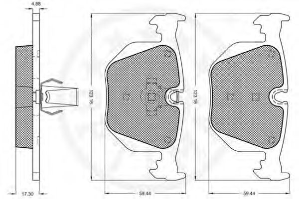 set placute frana,frana disc 3