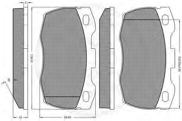 set placute frana,frana disc 2