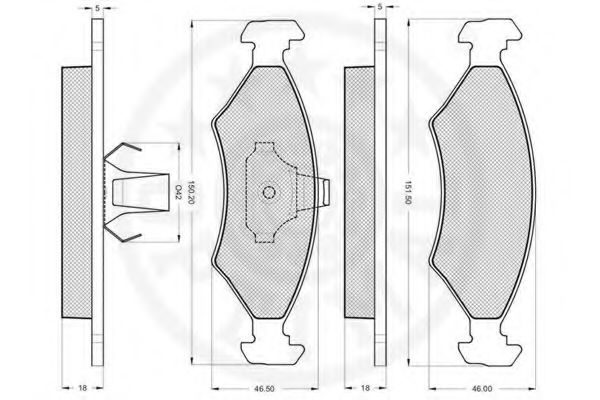 set placute frana,frana disc 2